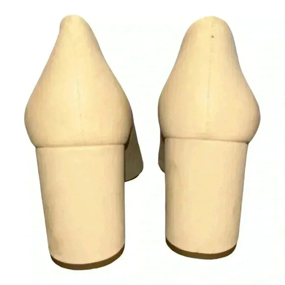 1.State Saffy Block Heel Pointy Toe Pump, Nude Leather, Womens Size 8.5 M / 39 - Picture 4 of 10